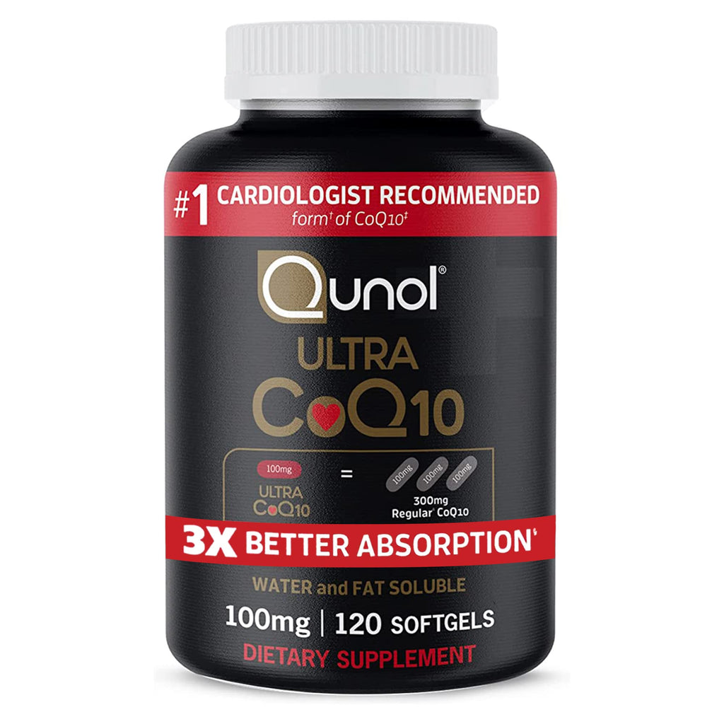 Qunol Ultra CoQ10 100mg, 3X Better Absorption, Antioxidant, 120 Softgels | #1 Cardiologist Recommended Supplement for Heart Health, Coenzyme Q10 Supplement to support Vascular Health & Cellular Energy