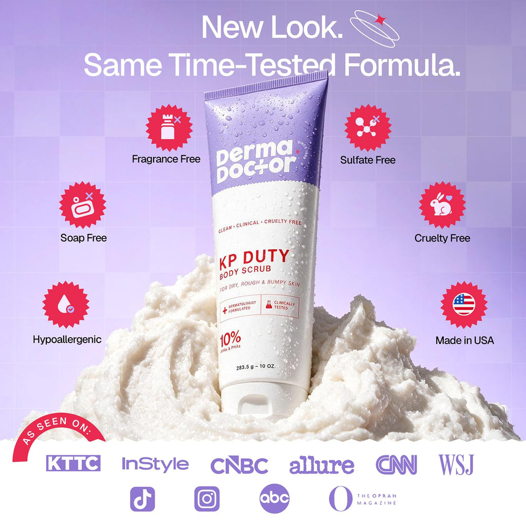 DERMAdoctor KP Bump Eraser Body Scrub, 10% AHAs + PHAs, Rough & Bumpy Skin