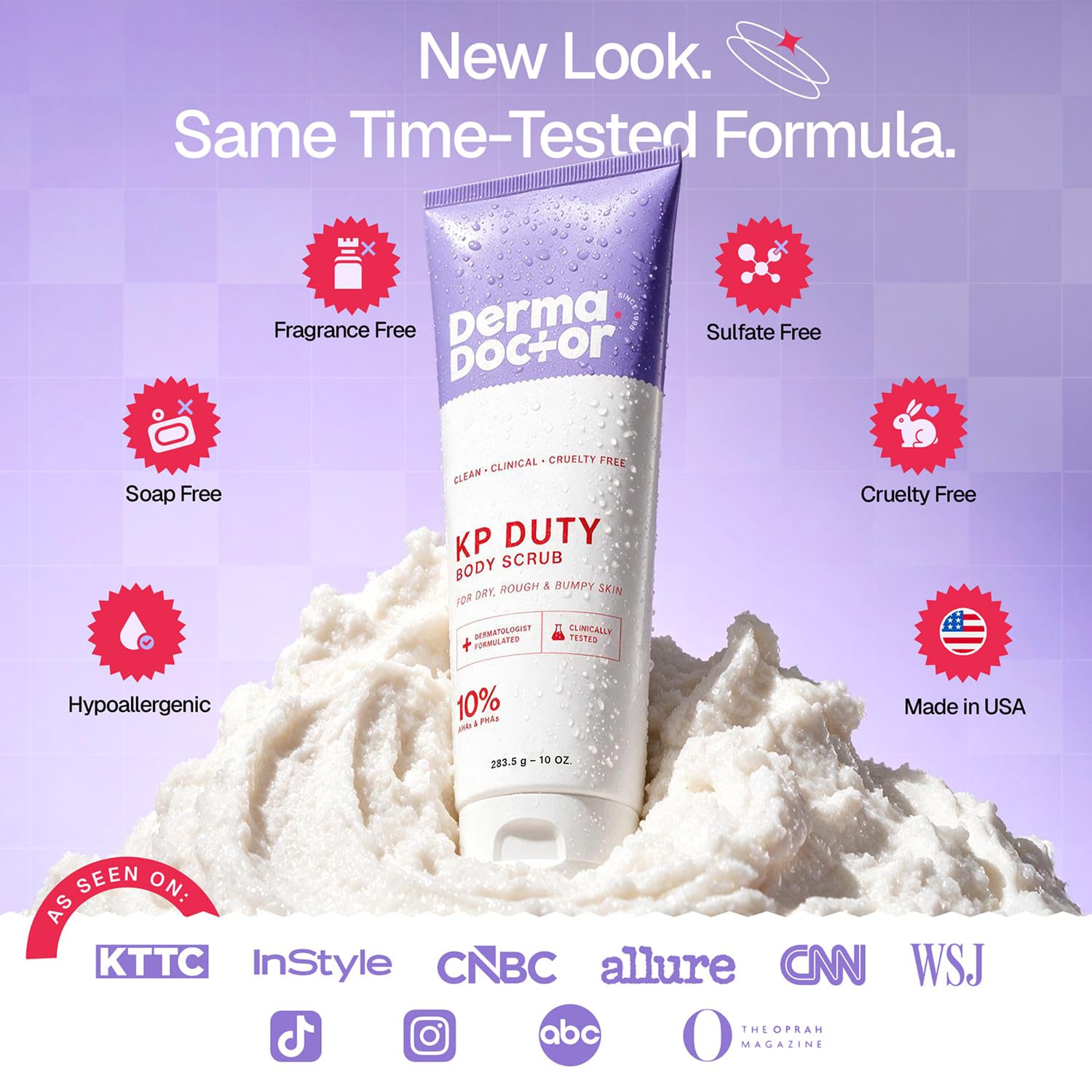 DERMAdoctor KP Bump Eraser Body Scrub, 10% AHAs + PHAs, Rough & Bumpy Skin
