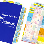 Index Tabs for The Bluebook 22nd Edition, Complete Book Tabs Set (Book not Included), 90 Color-Coded Tabs for Every Section, Laminated & Waterproof & Repositionable