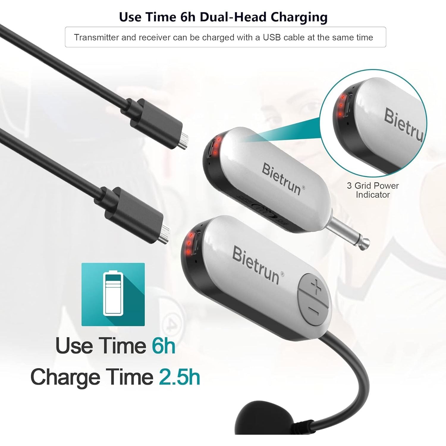 Buy now Bietrun UHF Wireless Microphone Headset, 165ft Range, Working Time 6H, 1/4''Plug, Wireless Headset Mic ＆Handheld Mic 2 in 1, for Karaoke Speaker, Amplifier, Speakers, PA System, Teaching, Fitness at indiglob india