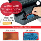 Rat Bait Station Outdoor with Key, Tamper-Resistant Rodent Bait Station, Weather-Resistant Outdoor Bait Box for Indoor Use, 2 Pack (Bait Not Included)