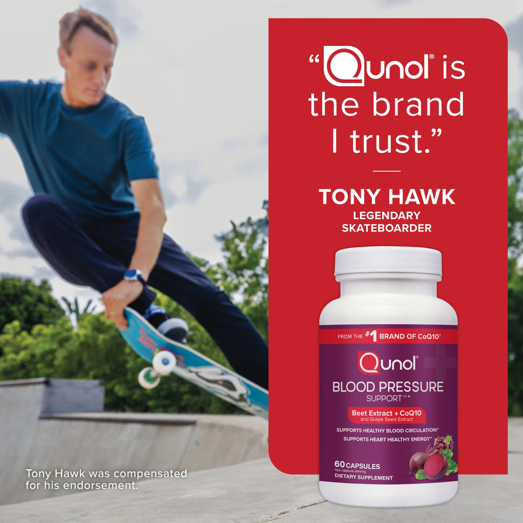 Qunol 3-in-1 Beet Roots Capsules with CoQ10, Blood Pressure Support, 60ct | Supports Healthy Blood Circulation & Heart Healthy Energy, From the #1 Brand of CoQ10, Vegetarian, No Synthetic Dyes