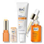 RoC Vitamin C Serum for Face Multi Correxion Revive + Glow, 10% Active, 1oz | Daily anti-aging wrinkle skin tone skin care treatment, brightening face serum that visibly tightens, non-comedogenic
