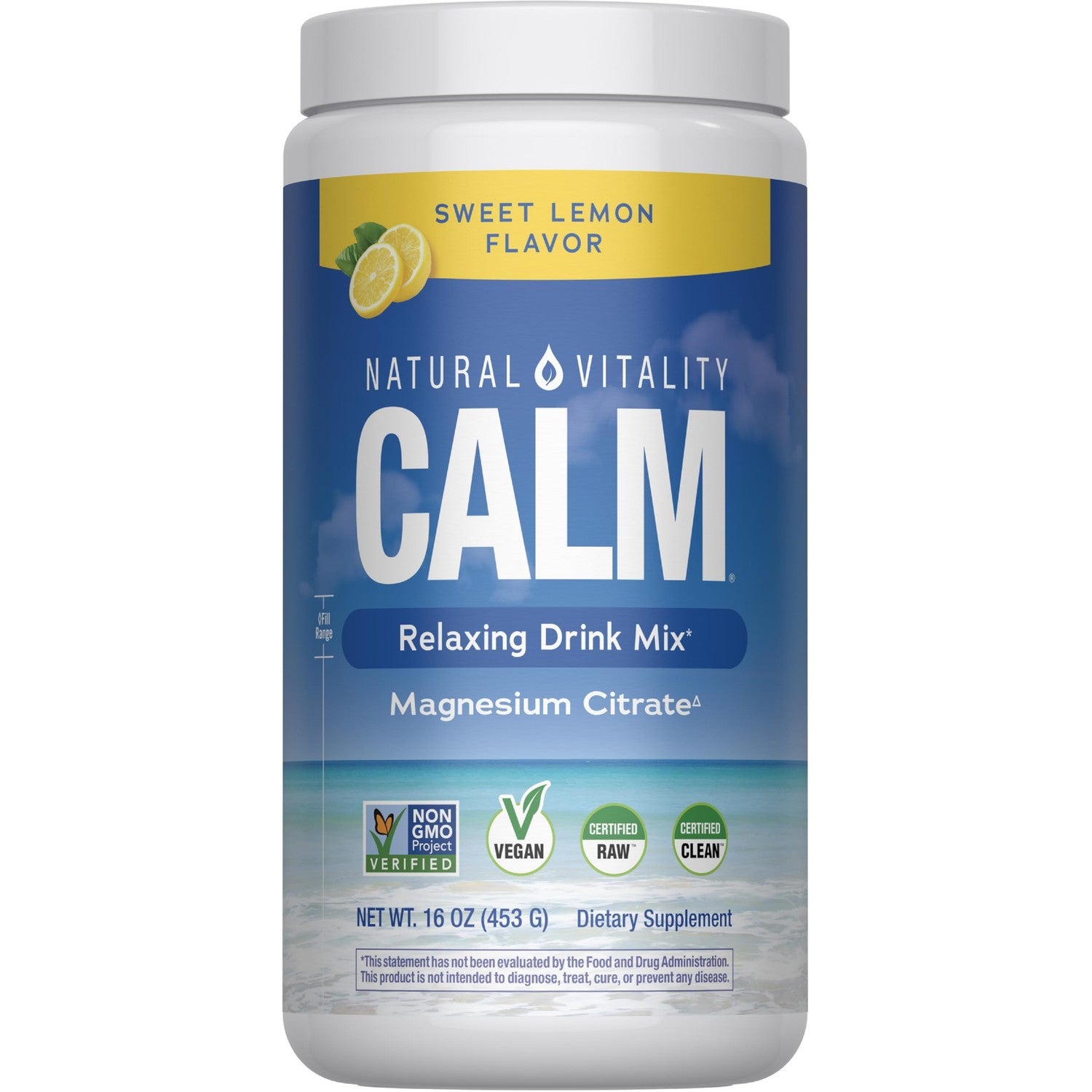 Natural Vitality Calm Magnesium Powder | Orange Flavored Supplement | Non-GMO, Vegan & Gluten Free Formula | 16oz