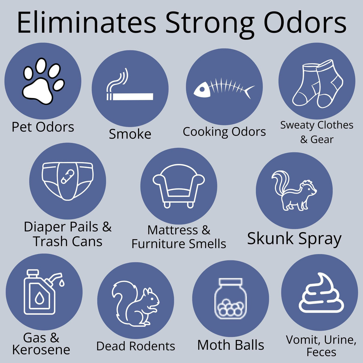 R86 Industrial All-Out Odor Eliminator, Removes Dead Animal Odor, Skunk Odor, Urine, Poop, Musty Basement & More – Natural Formula, Use Wet or Dry