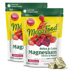 MegaFood Relax + Calm Magnesium Complex, Grape, 30 Soft Chews | Doctor Formulated, Magnesium Citrate & Malate for Heart Health & Muscle Tension, Teens 14+ & Adults, Vegetarian, 15 Servings