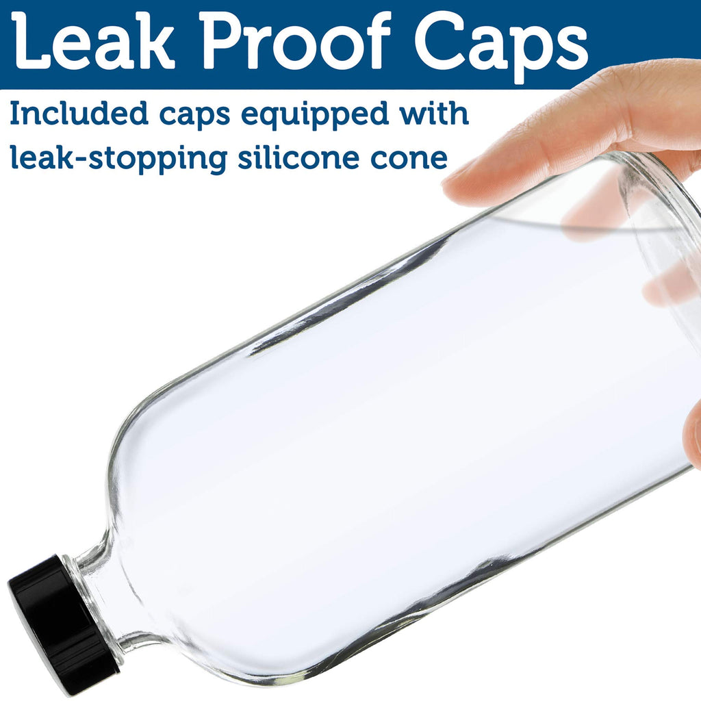 Large Clear Glass Spray Bottles, Empty, Refillable, Water, Fine Mist 16 oz