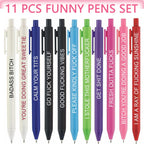 KeCee 11pcs Fuck Pens,Funny Adults Ballpoint Pen Set,Fun Swear Cuss Word Pens for Office Gifts,Novelty Coworker Gift,Funny Gag Gifts for Nurses Women