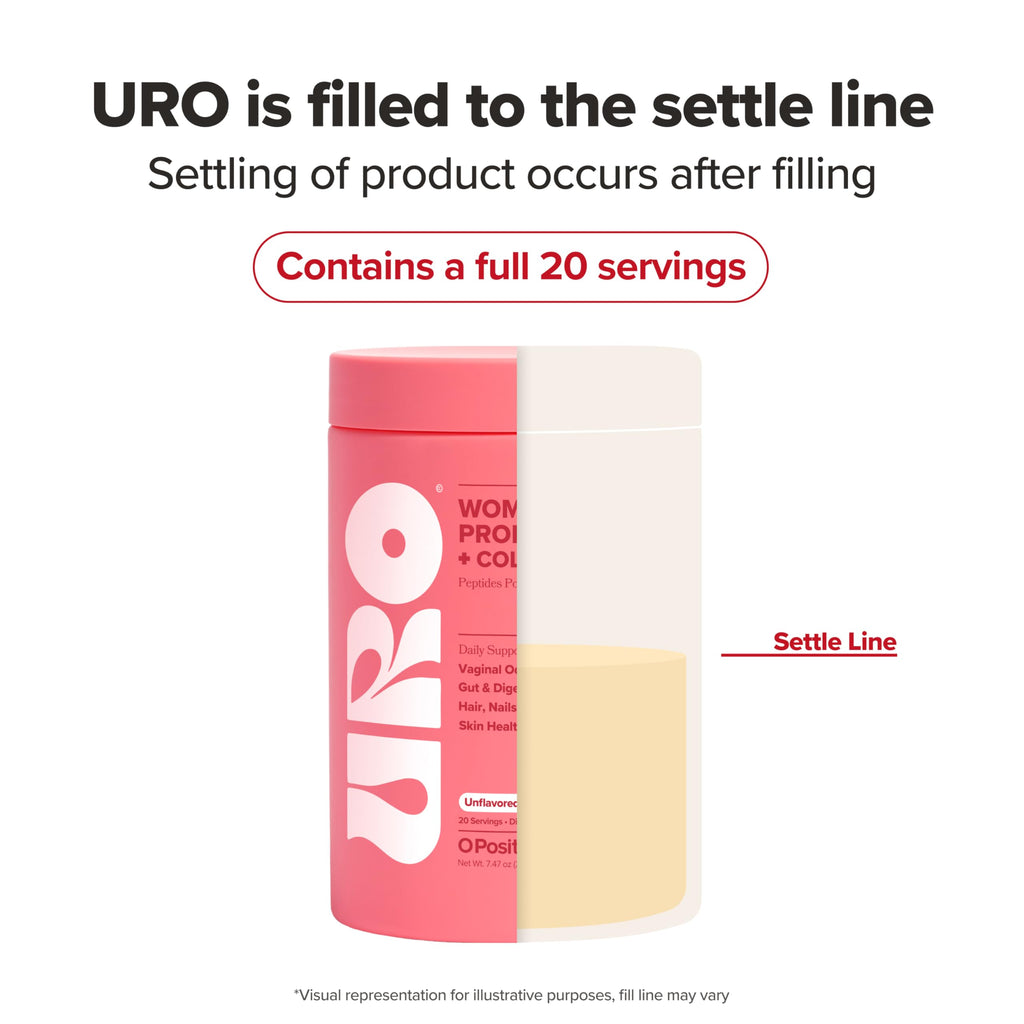 URO Probiotic + Collagen Powder – Vaginal, Skin & Gut Health – 20 Servings