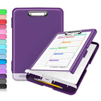 Buy now Sooez Clipboard with Storage, Clip Board 8.5 x 11 with Pen Holder, Plastic Organization Case Box for Letter Legal A4 Size Paper, Low Profile Clip, Nurses Teachers Must Haves, School & Office Supplies at indiglob india