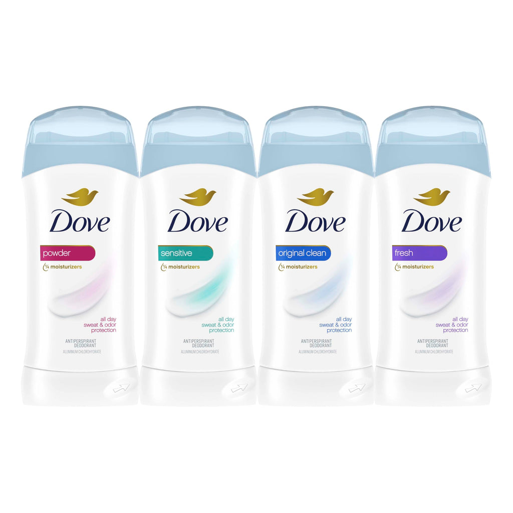 Dove Antiperspirant Deodorant Stick Original Clean 2.6 oz 2PK | All Day Underarm Sweat & Odor Protection for Women. Invisible Solid