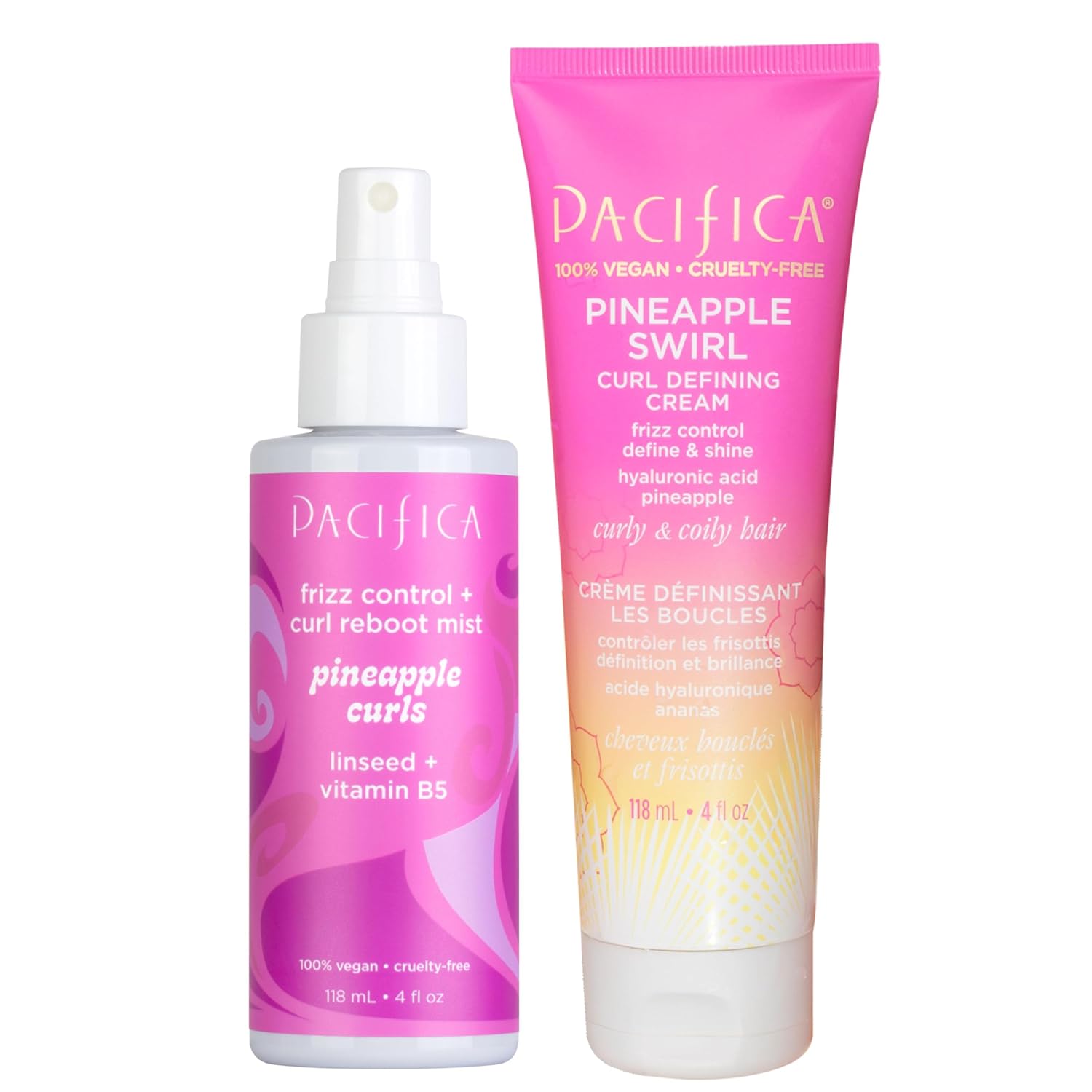 Buy now Pacifica Pineapple Swirl Curl Defining Cream â€“ Curl Cream for Curly Hair, Curly Hair Products with Coconut Oil and Hyaluronic Acid, Styling for Bouncy Waves Without Crunch - 4 Oz 12 Fl Oz (Pack of 1) at indiglob india
