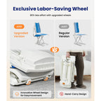 VOCIC Upgrade Electric Chair Lift with Wheels, Get Up from Floor, Portable Lift Assist Devices for Elderly, Includes 2 Types Suction Cups, Support Up to 300 LBS, No Assembly, AX10