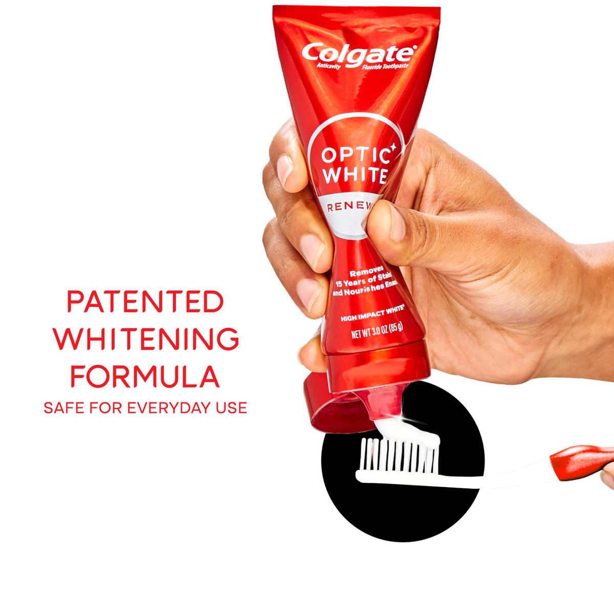 Colgate Optic White Renewal Teeth Whitening Toothpaste, 2 Pack, 3 oz
