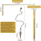 Buy now Jadive 3 Pieces Divining Rods Copper and Dowsing Pendulum for Ghost Hunting, Energy Healing, Divining Water includes 2 Retractable Divining Rods with Copper Handle and 1 Pendulum Pendant(Gold) at indiglob india