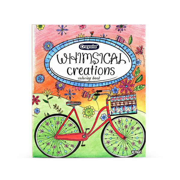 Crayola Whimsical Creations Coloring Book for Adults (40pgs), Adult Coloring Pages, 8x10, Perforated, Gift for Teens & Adults