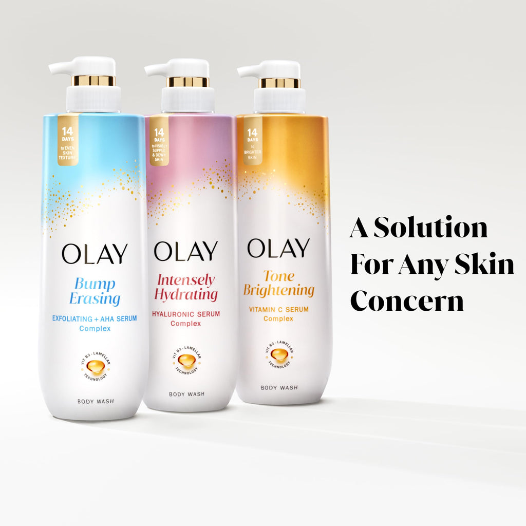 Buy now Olay Body Wash for Women, Intensely Hydrating, Hyaluronic Acid Serum Complex, Renews Moisture, Free of Parabens & Phthalates, Vitamin B3 Lameller Technology, For All Skin Types, 20 fl oz (Pack of 4) at indiglob india