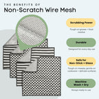 Dish Cloths for Washing Dishes 4pk - Odor-Resistant & Non-Scratch Scrubber