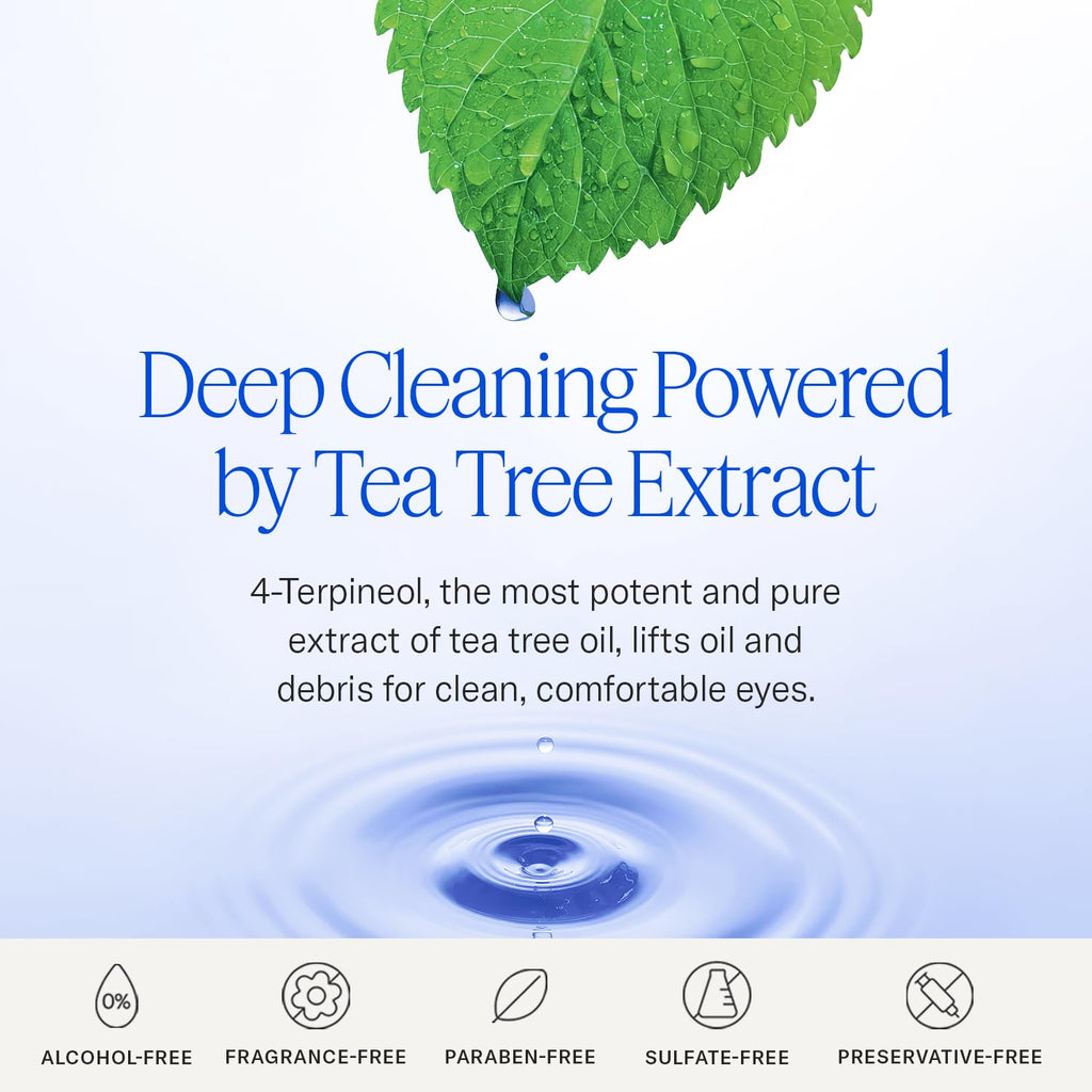 Towelettes with Tea Tree Oil Extract, 24 Count | Natural Face, Eyelash & Eyelid Cleansing Wipes to Clear Dirt & Debris that Allow Demodex Mites to Thrive