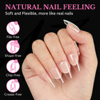 Explore our Medium Almond Nail Tips, 600pcs, soft gel for a natural finish. Available online for easy ordering!