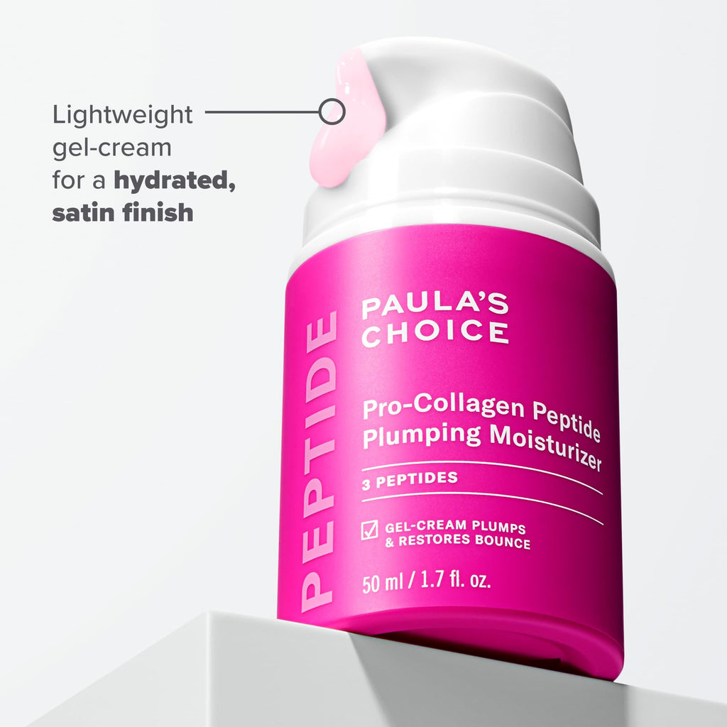 Buy now Paula's Choice Pro-Collagen Peptide Plumping Face Moisturizer, Daily Gel Face Cream for Deep Lightweight Hydration, Wrinkles & Loss of Firmness, Fragrance-Free, 1.7 Fl Oz at indiglob india