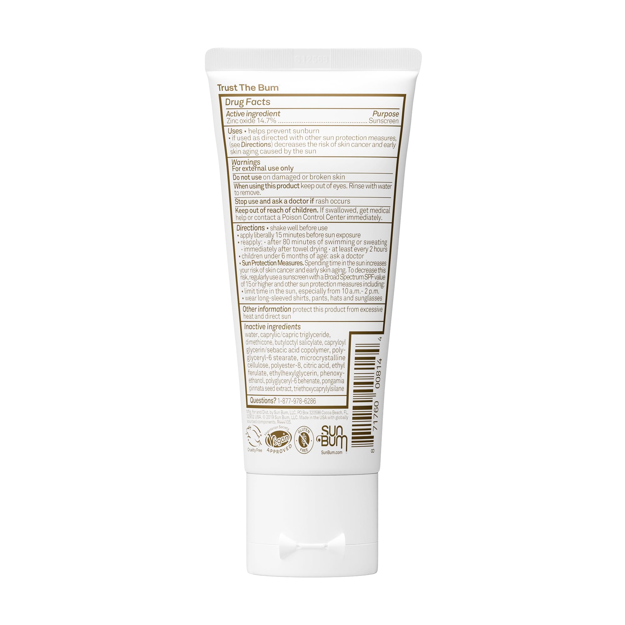 Sun Bum Mineral SPF 30 Sunscreen Body Lotion - Travel Size, 3 oz | Broad Spectrum Moisturizing Sunscreen, for Senative Skin, Vitamin E, Hawaii 104 Act Compliant (No Octinoxate & Oxybenzone)