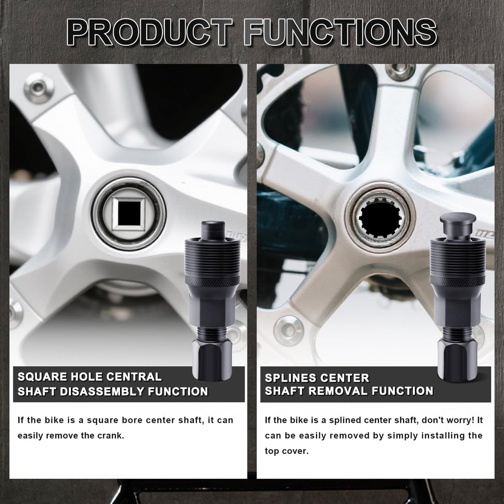 Bicycle Crank Puller for Square Taper and Splined Crank Arms