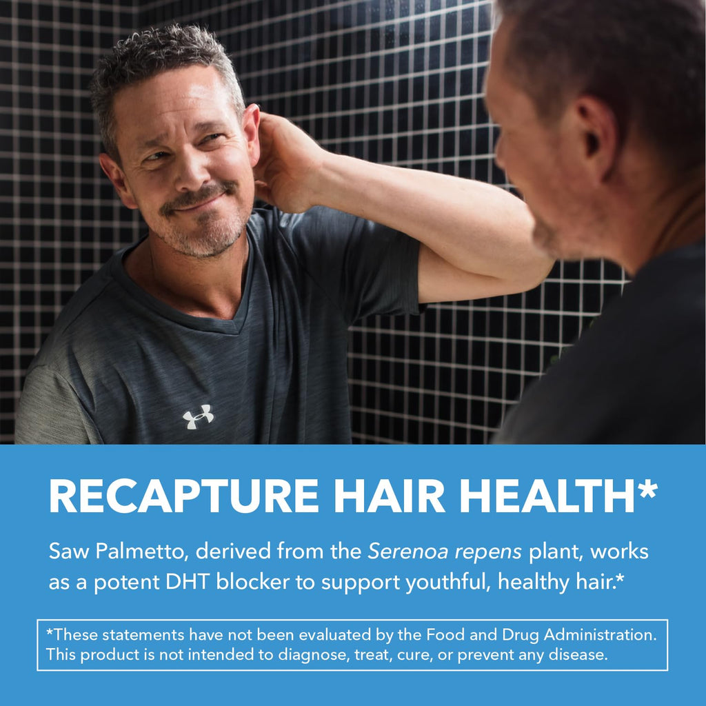Saw Palmetto and L-Arginine for Men Capsules for Men's Health, 30 Servings