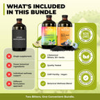 Serene Herbs Soursop Bitters Liquid & Black Seed Bundle – Organic Herbal Guanabana for Digestive Support – Vegan, Non-GMO – 32 oz (16 oz Each), (2 Pack)