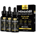 Beaueli 5% Minoxidil for Men and Women, Hair Growth, Beard Growth, Hair Regrowth, Unscented Drop, 3 Fl Oz, 3 Bottles | Minoxidil Hair Growth Oil for Men & Women, 5% Minoxidil Serum Hair Regrowth Treatment with Biotin for Thicker, Fuller Hair