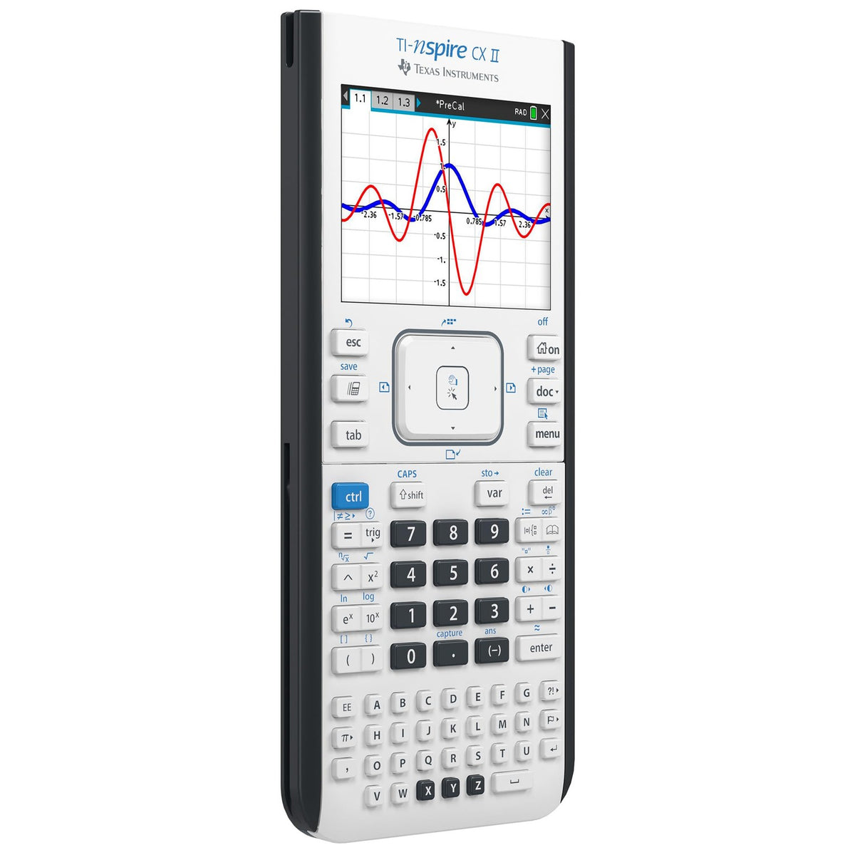 Texas Instruments TI-Nspire CX II Color Graphing Calculator with Student Software (PC/Mac) White 3.54 x 7.48