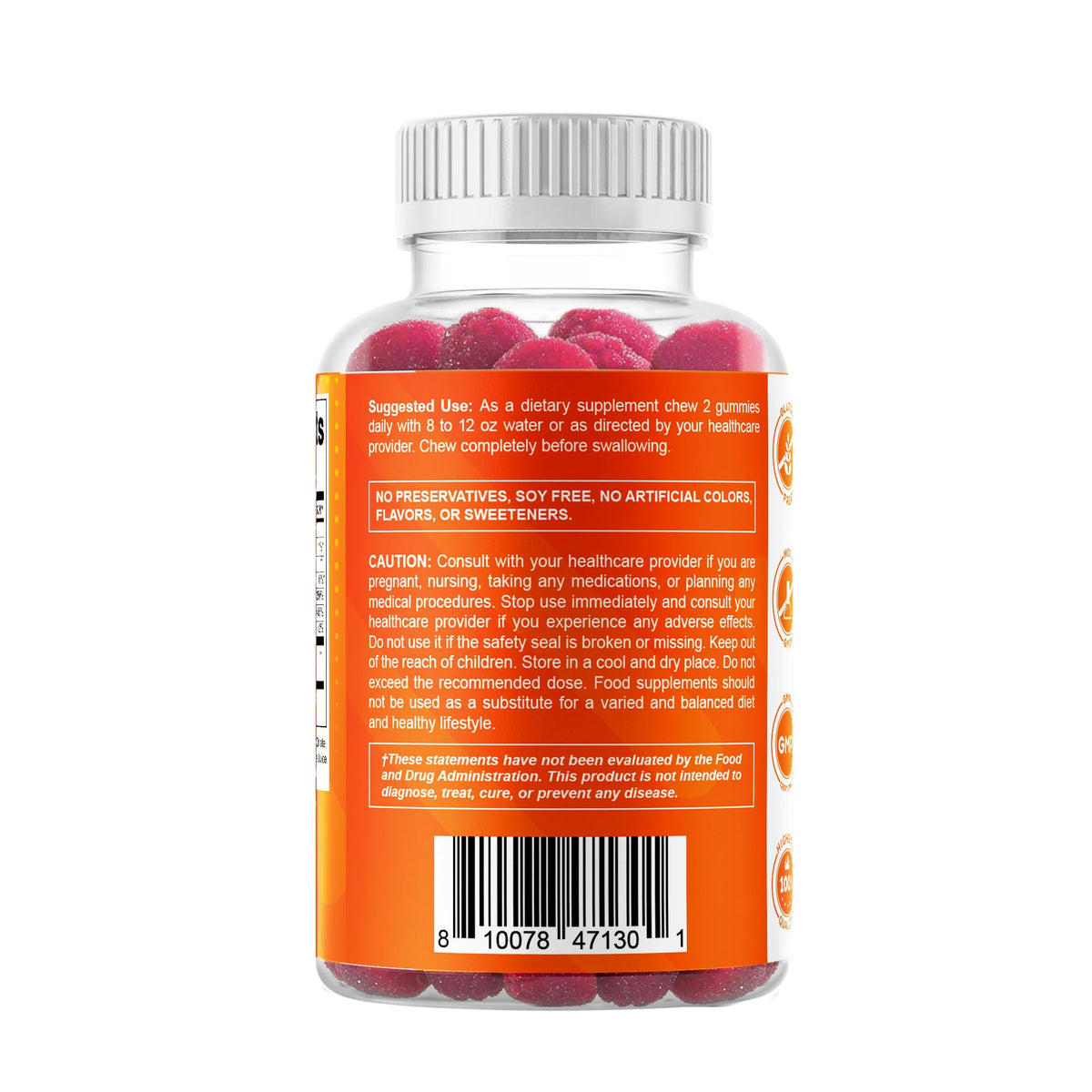Vitamatic Zinc 50mg Gummies – 60 Vegan Gummies Gluten Free – Healthy Immune Support for Adults, Men & Women