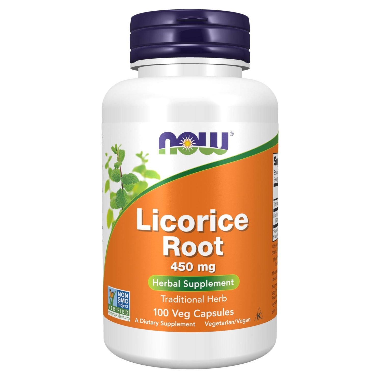 Buy now NOW Supplements, Licorice Root (Glycyrrhiza glabra) 450 mg, Herbal Supplement, 100 Veg Capsules at indiglob india