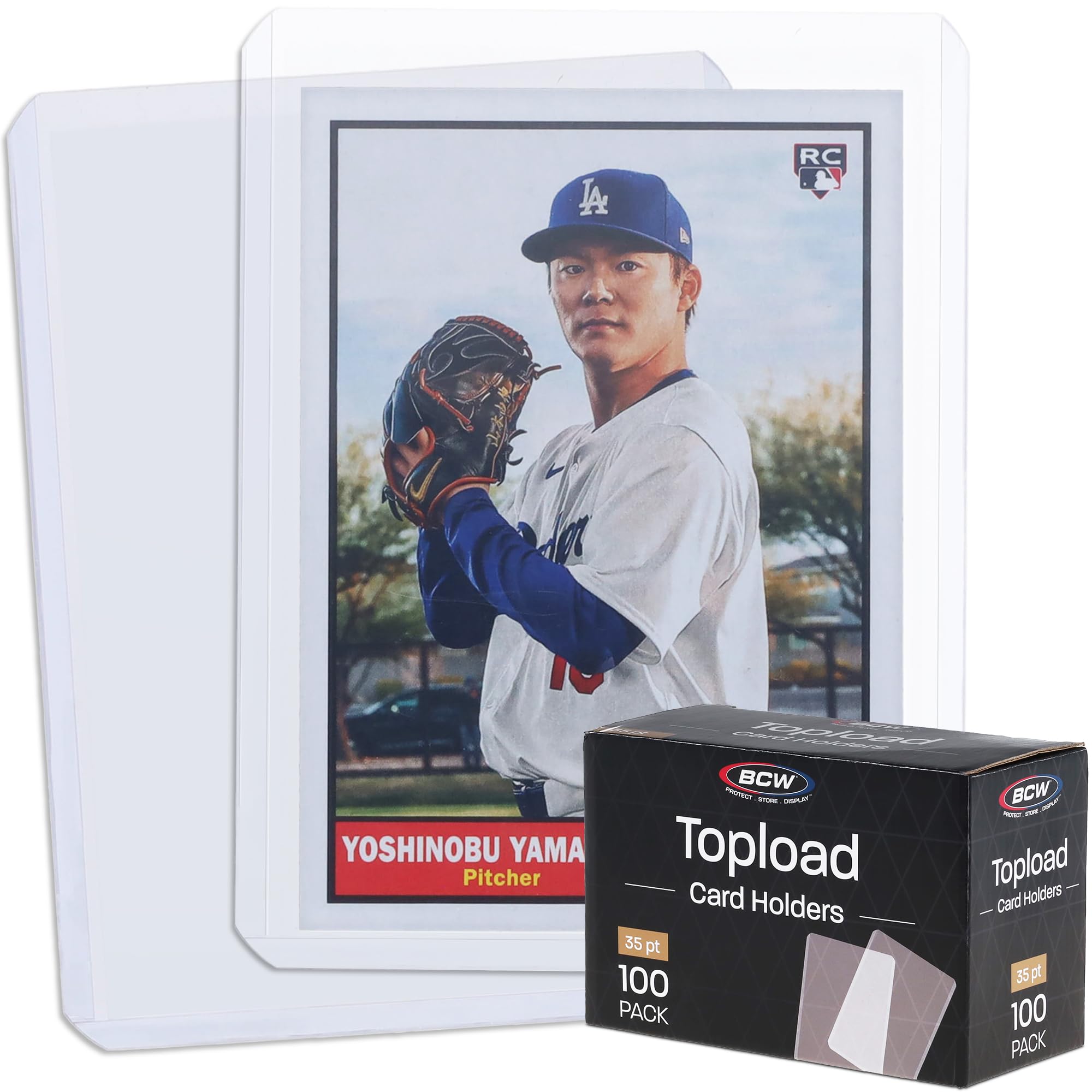 Buy now BCW 3x4 Standard Topload Card Holders | 100 Pack | Top Loaders for Cards | Rigid Card Protector | Fits Standard Size Cards Up to 20pt Standard at indiglob india