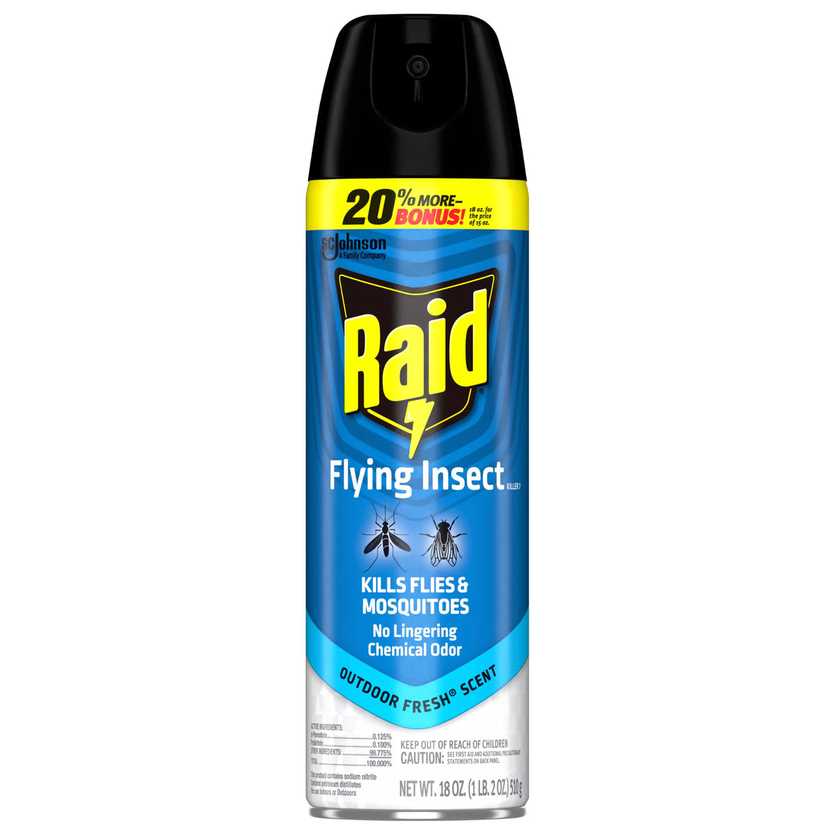 Raid Flying Insect Killer, Bug Spray for Indoor & Outdoor Use, 18 oz
