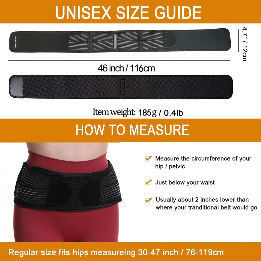 Buy now Paskyee Sacroiliac Joint Belt for Women and Men That Alleviates Sciatic, Pelvic, Lower Back, Hip and Sacral Nerve Pain, Breathable Si Belt, Trochanter Brace at indiglob india