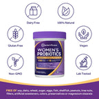 Doctor's Recipes Probiotics for Women, 100 Billion CFU, 18 Probiotic Strains, Prebiotics, Cranberry, P-5-P & VC, Vaginal, Digestive & Immune Support, Shelf-Stable, 30 Vegan Caps