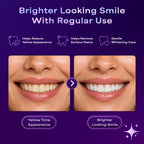 Purple Teeth Whitening Strips - 42 Count - Peroxide Free Color Correcting Whitening Strips - At Home Smile Care Kit