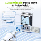 AUVON Rechargeable Digital TENS Unit Muscle Stimulator, Customizable 8-Mode
