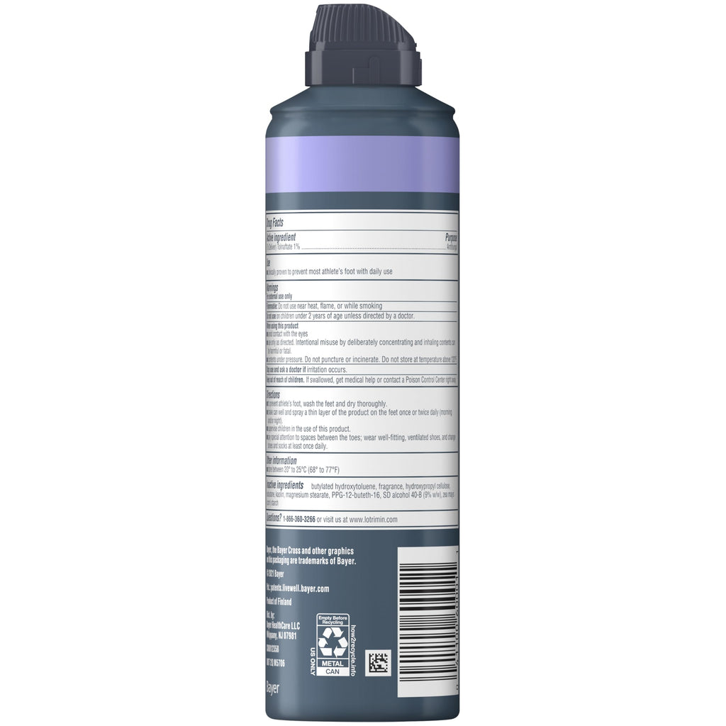 Lotrimin AF Athlete's Foot Daily Prevention Deodorant Powder Spray, 4.6 Ounce