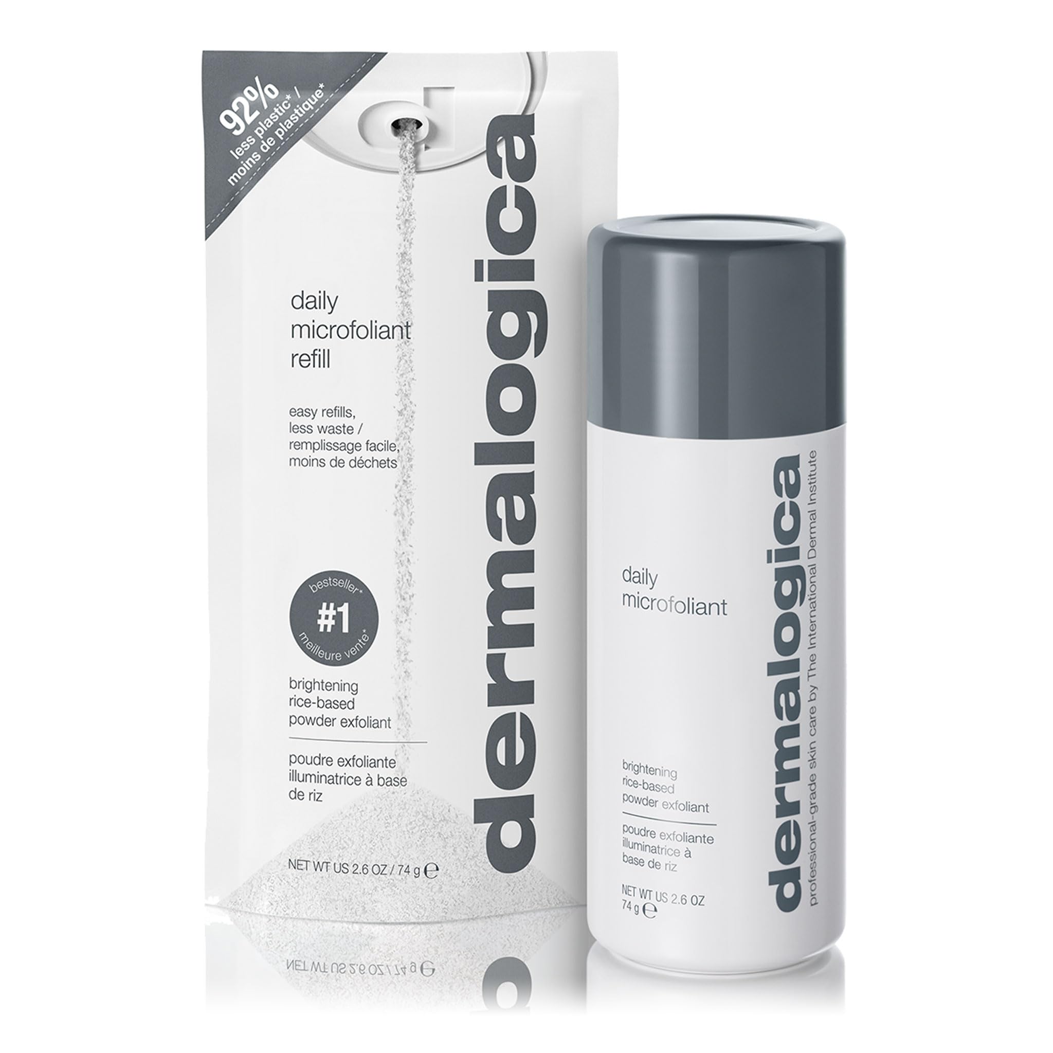 Dermalogica Daily Microfoliant, Brightening Face Exfoliator Powder | Brightens and Smooths Dull, Uneven Skin, Rice Powder Exfoliator with Papaya Enzyme, Salicylic Acid, and Rice Bran