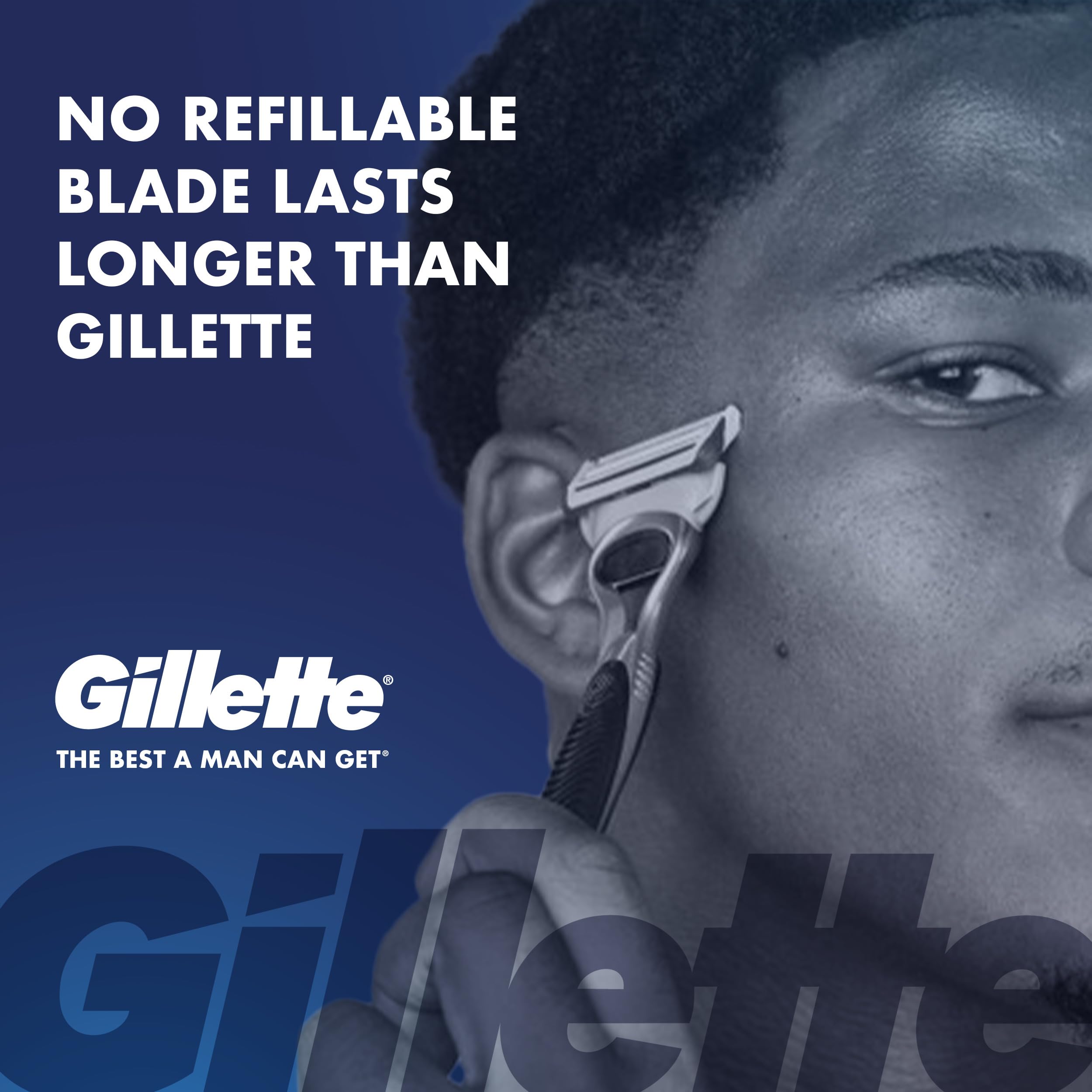 Gillette SkinGuard Razor Blade Refills for Men, 2 Blade Cartridge, SkinGuard for Sensitive Skin, Lubrication, Fits SkinGuard Razor Handles, 8 Count