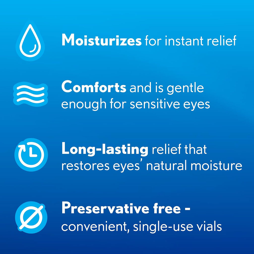 Buy now Soothe Preservative-Free Lubricant Eye Drops, Dry Eye Relief, Moisturizing, for Fast Relief & Gentle Enough for Sensitive Eyes and LASIK Dryness, Single-Use Vials, 30 Count at indiglob india