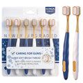 Adult Wide Head Soft Hair Toothbrush, Manual Toothbrush, Excellent Cleaning Effect for Large Head, Ultra Soft Brush Thread Can Gum-Friendly(6 Pack)