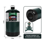 BLUEFIRE Pack of 2 Propane Fuel Camping Gas Cylinder 16.4oz All-Purpose Canister Portable Tank Bottle for Outdoor Cooking Torch Lamp