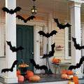 YUJUN Halloween Hanging Bats for 12PCS 3D Halloween Yard Outdoor Decoration