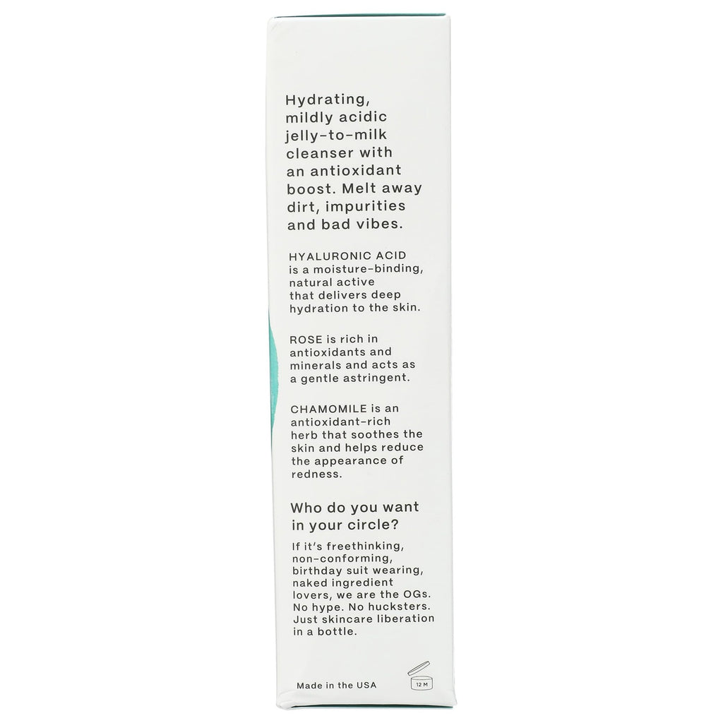 Mad Hippie Gel Cleanser - Jelly to Milky Hydrating Face Wash for Women/Men with Rose, Chamomile, and Hyaluronic Acid, 4 FL OZ
