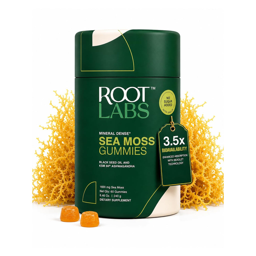 ROOT LABS Magnesium Glycinate Gummies 675mg | Ashwagandha, L-Theanine | Stress Relief, Sleep Support & Recovery | 60 Gummies