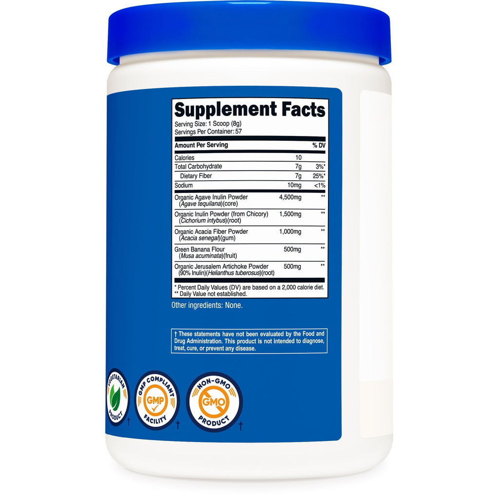 Nutricost Prebiotic Fiber Unflavored (1 Pound) Gluten Free | Vegan, GMO-Free